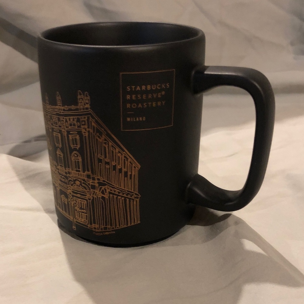 Roastery Milano Black & Gold Ceramic Starbucks Mug